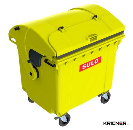 Kontejner plastový SULO 1100 l, víko ve víku, žlutý