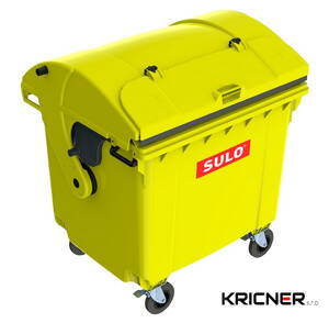Kontejner plastový SULO 1100 l, víko ve víku, žlutý