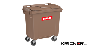 Plastový kontejner na bio odpad SULO 770 l, hnědý 