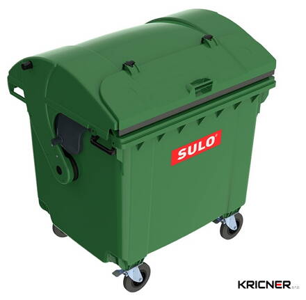 Kontejner plastový SULO 1100 l, víko ve víku, zelený
